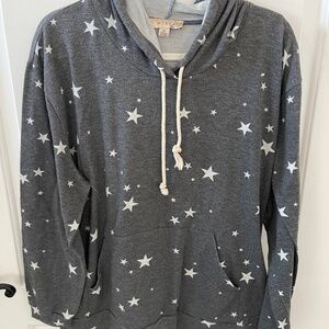 misia grey hoodie with stars size 2x